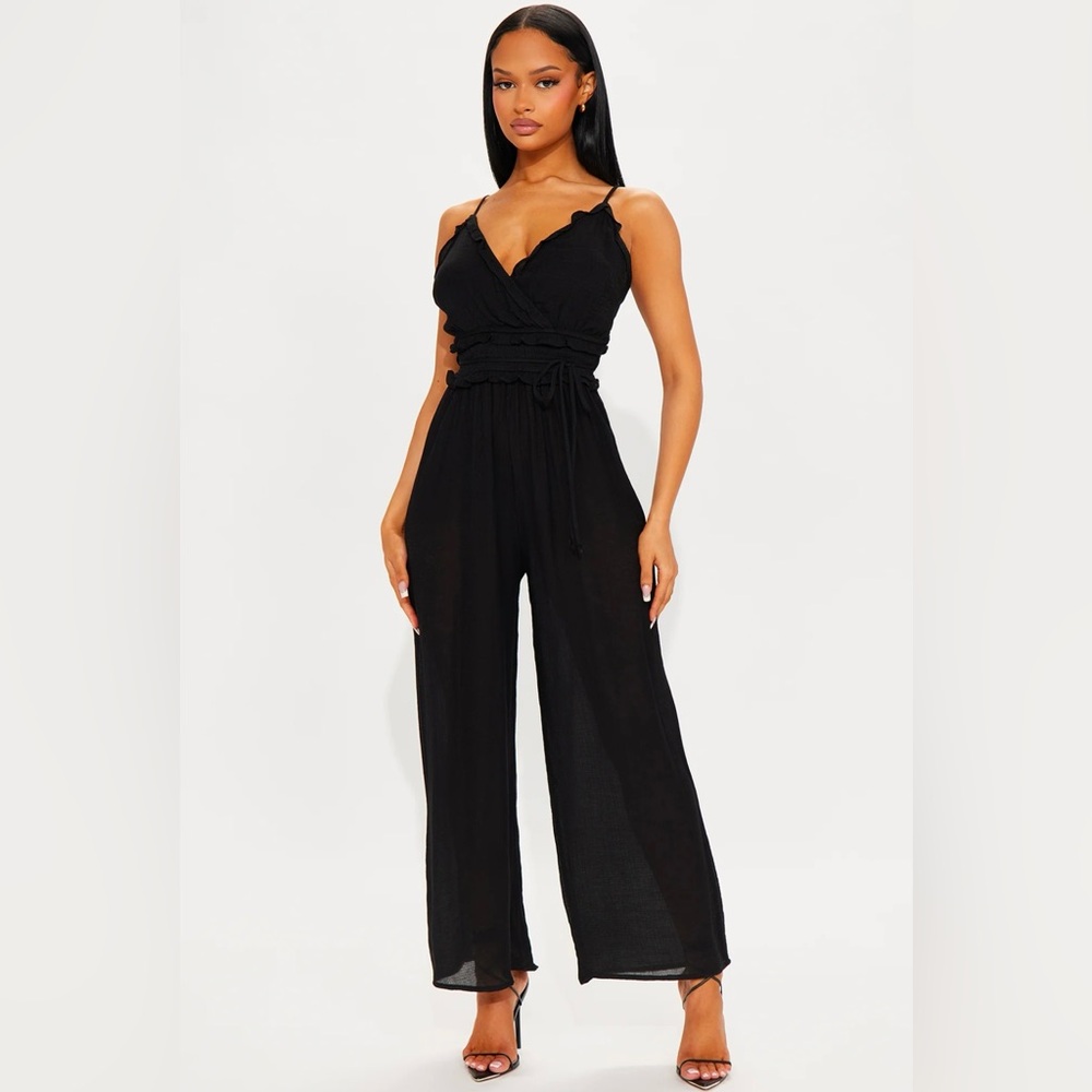 Fashion Nova Women Black Jumpsuit